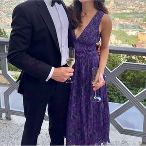 NWT Ramy Brook Malory printed v-neck maxi dress